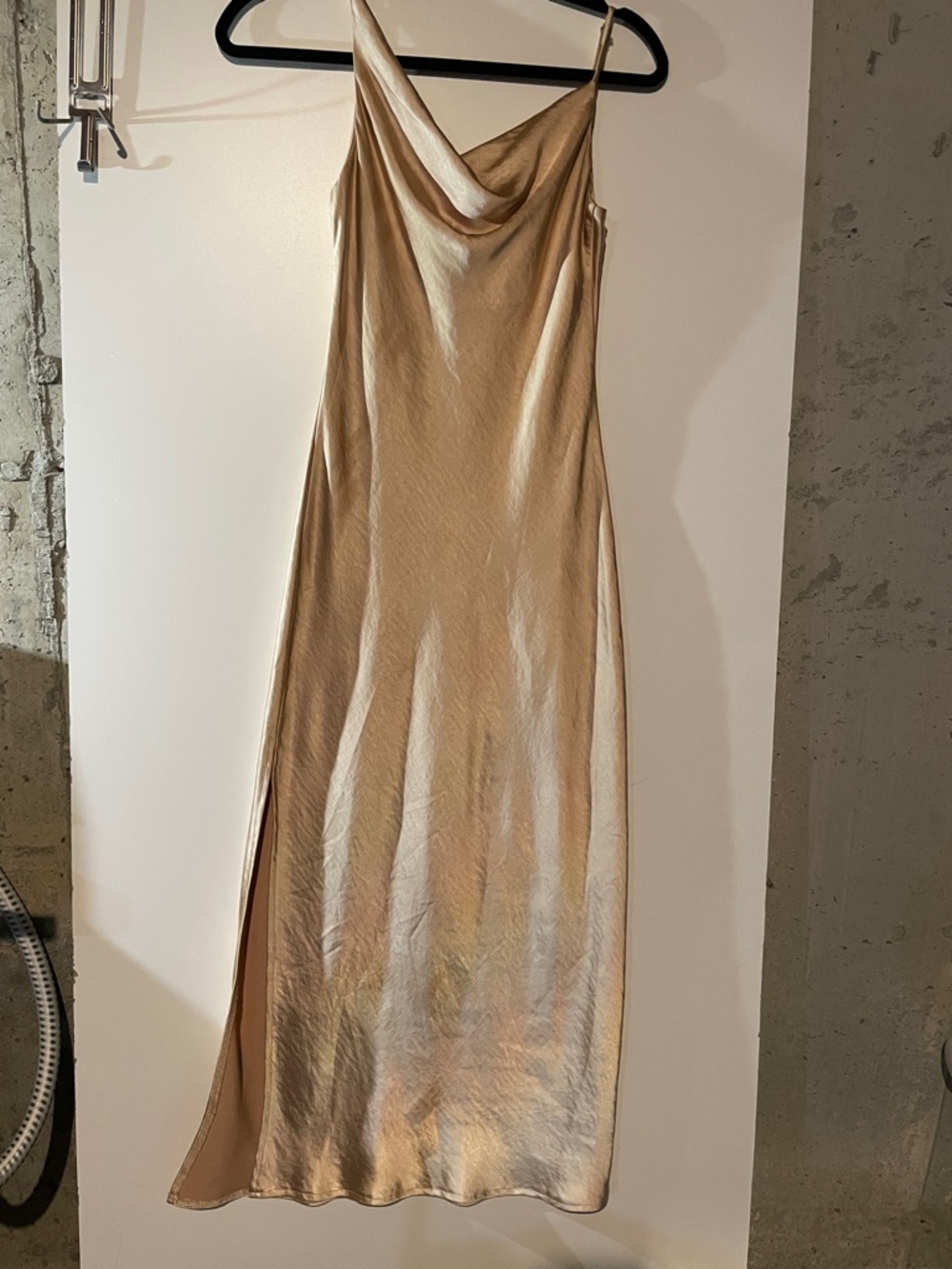 Princess Polly Champagne Satin Cowl Maxi Dress